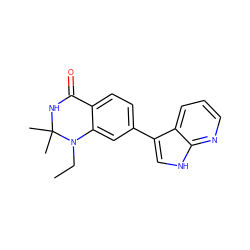 CCN1c2cc(-c3c[nH]c4ncccc34)ccc2C(=O)NC1(C)C ZINC000653850840