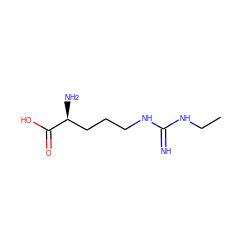 CCNC(=N)NCCC[C@H](N)C(=O)O ZINC000002560273