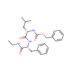 CCNC(=O)[C@@H](Cc1ccccc1)NC(=O)[C@H](CC(C)C)NC(=O)OCc1ccccc1 ZINC000026737154