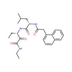 CCNC(=O)C(=O)[C@H](CC)NC(=O)[C@H](CC(C)C)NC(=O)Cc1cccc2ccccc12 ZINC000013759600