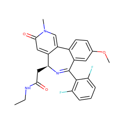 CCNC(=O)C[C@@H]1N=C(c2c(F)cccc2F)c2cc(OC)ccc2-c2cn(C)c(=O)cc21 ZINC001772648780