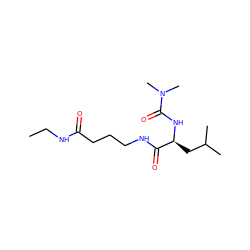 CCNC(=O)CCCNC(=O)[C@H](CC(C)C)NC(=O)N(C)C ZINC000026740194