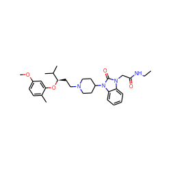 CCNC(=O)Cn1c(=O)n(C2CCN(CC[C@@H](Oc3cc(OC)ccc3C)C(C)C)CC2)c2ccccc21 ZINC000028874898