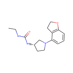 CCNC(=O)N[C@H]1CCN(c2cccc3c2CCO3)C1 ZINC000000026639