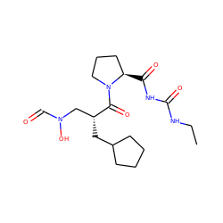 CCNC(=O)NC(=O)[C@@H]1CCCN1C(=O)[C@H](CC1CCCC1)CN(O)C=O ZINC000034874568