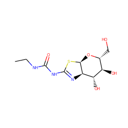 CCNC(=O)NC1=N[C@H]2[C@H](O[C@H](CO)[C@@H](O)[C@@H]2O)S1 ZINC000169711305