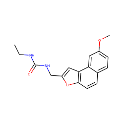 CCNC(=O)NCc1cc2c(ccc3ccc(OC)cc32)o1 ZINC000653692138