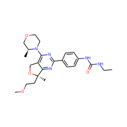 CCNC(=O)Nc1ccc(-c2nc(N3CCOC[C@@H]3C)c3c(n2)[C@@](C)(CCOC)OC3)cc1 ZINC000071316156