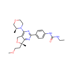 CCNC(=O)Nc1ccc(-c2nc(N3CCOC[C@@H]3C)c3c(n2)[C@](C)(CCOC)OC3)cc1 ZINC000071296673