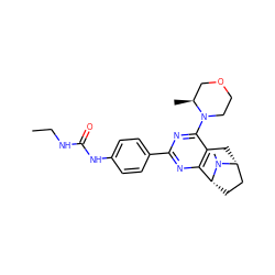 CCNC(=O)Nc1ccc(-c2nc3c(c(N4CCOC[C@@H]4C)n2)C[C@@H]2CC[C@H]3N2C)cc1 ZINC000095587213