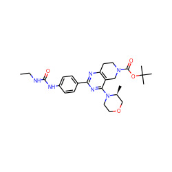 CCNC(=O)Nc1ccc(-c2nc3c(c(N4CCOC[C@@H]4C)n2)CN(C(=O)OC(C)(C)C)CC3)cc1 ZINC000095577686