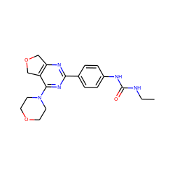 CCNC(=O)Nc1ccc(-c2nc3c(c(N4CCOCC4)n2)COC3)cc1 ZINC000071297044