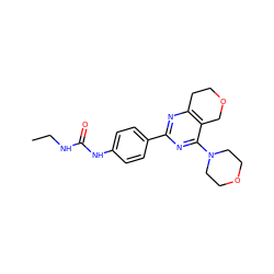 CCNC(=O)Nc1ccc(-c2nc3c(c(N4CCOCC4)n2)COCC3)cc1 ZINC000071297056