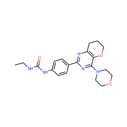 CCNC(=O)Nc1ccc(-c2nc3c(c(N4CCOCC4)n2)OCCC3)cc1 ZINC000071318264