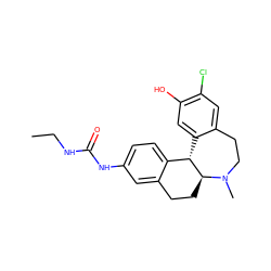 CCNC(=O)Nc1ccc2c(c1)CC[C@H]1[C@H]2c2cc(O)c(Cl)cc2CCN1C ZINC000045370120