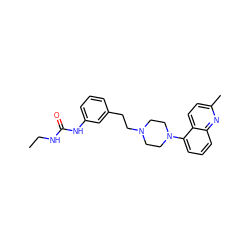 CCNC(=O)Nc1cccc(CCN2CCN(c3cccc4nc(C)ccc34)CC2)c1 ZINC000066262490