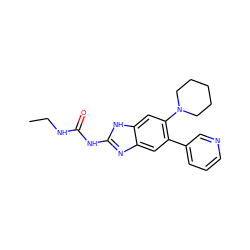 CCNC(=O)Nc1nc2cc(-c3cccnc3)c(N3CCCCC3)cc2[nH]1 ZINC000045496385