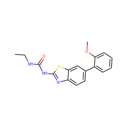 CCNC(=O)Nc1nc2ccc(-c3ccccc3OC)cc2s1 ZINC000095601219