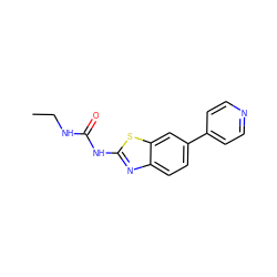 CCNC(=O)Nc1nc2ccc(-c3ccncc3)cc2s1 ZINC000095602552