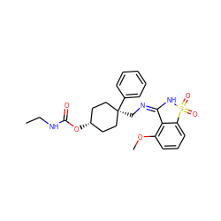 CCNC(=O)O[C@H]1CC[C@](C/N=C2/NS(=O)(=O)c3cccc(OC)c32)(c2ccccc2)CC1 ZINC000473112670