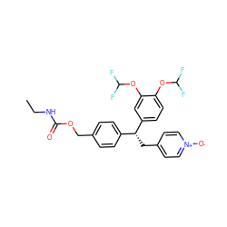 CCNC(=O)OCc1ccc([C@@H](Cc2cc[n+]([O-])cc2)c2ccc(OC(F)F)c(OC(F)F)c2)cc1 ZINC000013442099