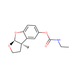 CCNC(=O)Oc1ccc2c(c1)[C@@]1(C)CCO[C@H]1O2 ZINC000013609149