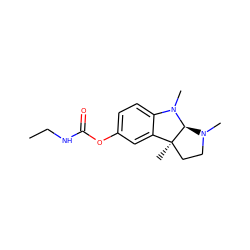 CCNC(=O)Oc1ccc2c(c1)[C@]1(C)CCN(C)[C@@H]1N2C ZINC000013609137