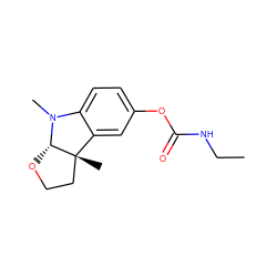 CCNC(=O)Oc1ccc2c(c1)[C@]1(C)CCO[C@@H]1N2C ZINC000013609126