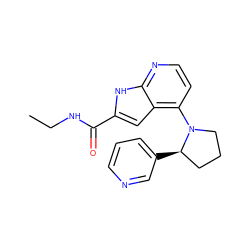 CCNC(=O)c1cc2c(N3CCC[C@H]3c3cccnc3)ccnc2[nH]1 ZINC001772628882