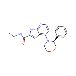 CCNC(=O)c1cc2c(N3CCOC[C@@H]3c3ccccc3)ccnc2[nH]1 ZINC001772607548