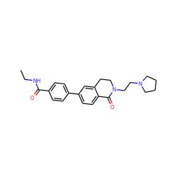 CCNC(=O)c1ccc(-c2ccc3c(c2)CCN(CCN2CCCC2)C3=O)cc1 ZINC000059114532