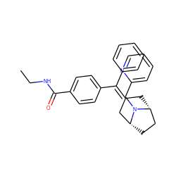 CCNC(=O)c1ccc(C(=C2C[C@@H]3CC[C@H](C2)N3Cc2ccccn2)c2ccccc2)cc1 ZINC000026183976