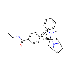 CCNC(=O)c1ccc(C(=C2C[C@@H]3CC[C@H](C2)N3c2cccn2C)c2ccccc2)cc1 ZINC000026187149