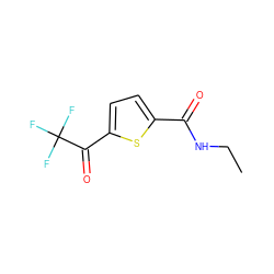 CCNC(=O)c1ccc(C(=O)C(F)(F)F)s1 ZINC000029069849