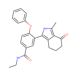 CCNC(=O)c1ccc(Oc2ccccc2)c(-c2[nH]c(C)c3c2CCCC3=O)c1 ZINC000205727459