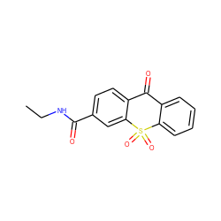 CCNC(=O)c1ccc2c(c1)S(=O)(=O)c1ccccc1C2=O ZINC000003452915