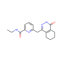 CCNC(=O)c1cccc(Cc2n[nH]c(=O)c3c2CCCC3)n1 ZINC000167511901