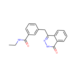 CCNC(=O)c1cccc(Cc2n[nH]c(=O)c3ccccc23)c1 ZINC000028524947