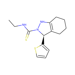 CCNC(=S)N1NC2=C(CCCC2)[C@H]1c1cccs1 ZINC000045357679