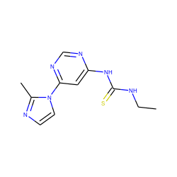 CCNC(=S)Nc1cc(-n2ccnc2C)ncn1 ZINC001772608581