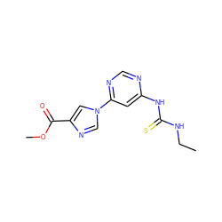 CCNC(=S)Nc1cc(-n2cnc(C(=O)OC)c2)ncn1 ZINC001772653330