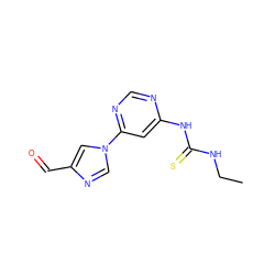 CCNC(=S)Nc1cc(-n2cnc(C=O)c2)ncn1 ZINC001772649634