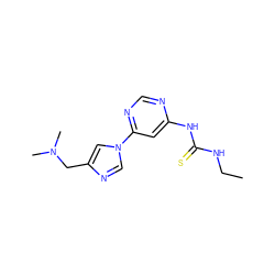 CCNC(=S)Nc1cc(-n2cnc(CN(C)C)c2)ncn1 ZINC001772600997