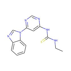 CCNC(=S)Nc1cc(-n2cnc3ccccc32)ncn1 ZINC001772577513