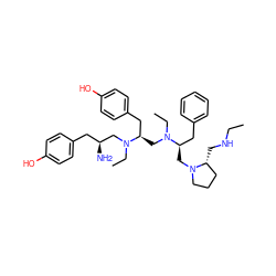 CCNC[C@@H]1CCCN1C[C@H](Cc1ccccc1)N(CC)C[C@H](Cc1ccc(O)cc1)N(CC)C[C@@H](N)Cc1ccc(O)cc1 ZINC000038147602