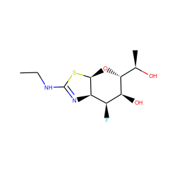 CCNC1=N[C@@H]2[C@H](F)[C@H](O)[C@@H]([C@@H](C)O)O[C@@H]2S1 ZINC000148842413