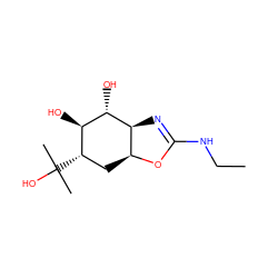 CCNC1=N[C@H]2[C@H](C[C@H](C(C)(C)O)[C@@H](O)[C@@H]2O)O1 ZINC000145368722