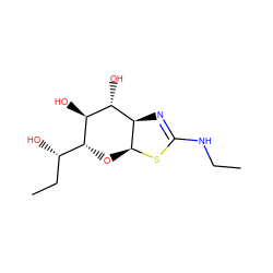 CCNC1=N[C@H]2[C@H](O[C@H]([C@@H](O)CC)[C@@H](O)[C@@H]2O)S1 ZINC000167539977