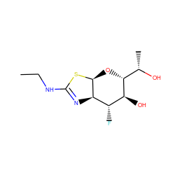 CCNC1=N[C@H]2[C@H](O[C@H]([C@H](C)O)[C@@H](O)[C@@H]2F)S1 ZINC000148937746