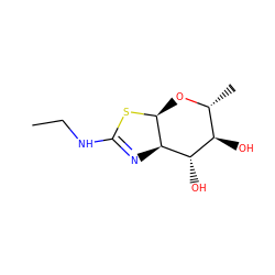 CCNC1=N[C@H]2[C@H](O[C@H](C)[C@@H](O)[C@@H]2O)S1 ZINC000200864972